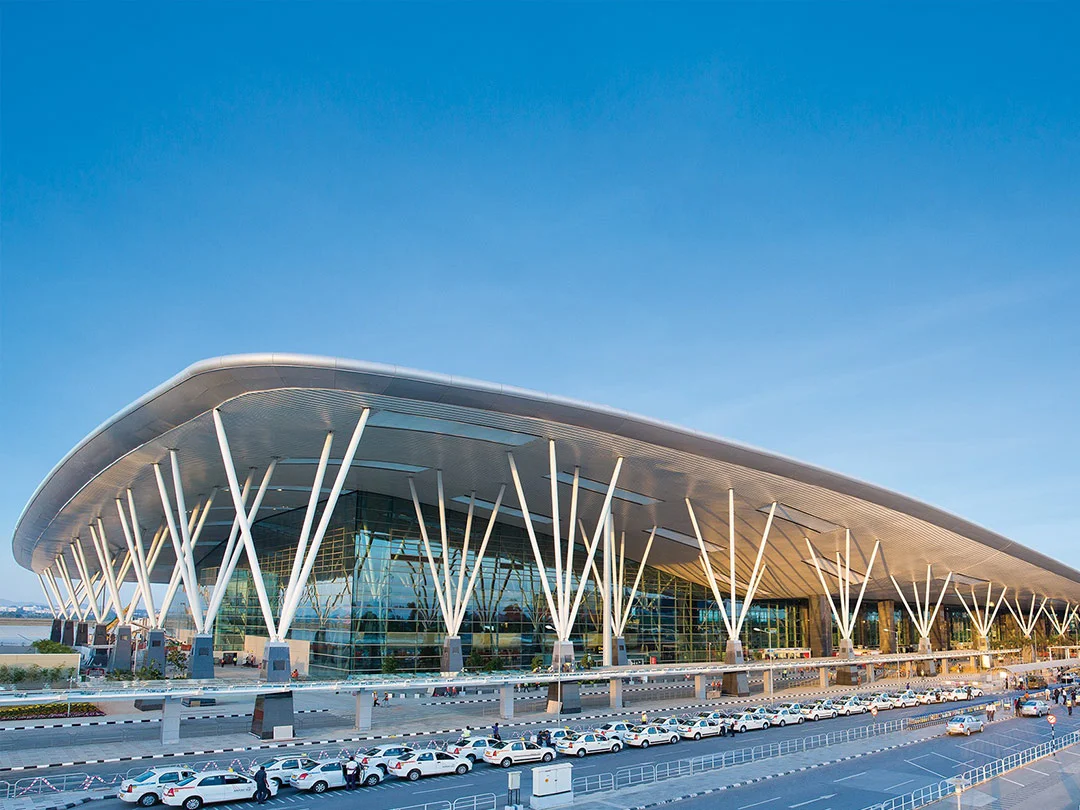 Map route showing the road connectivity from Godrej Vanatara on Bannerghatta Road to Kempegowda International Airport.